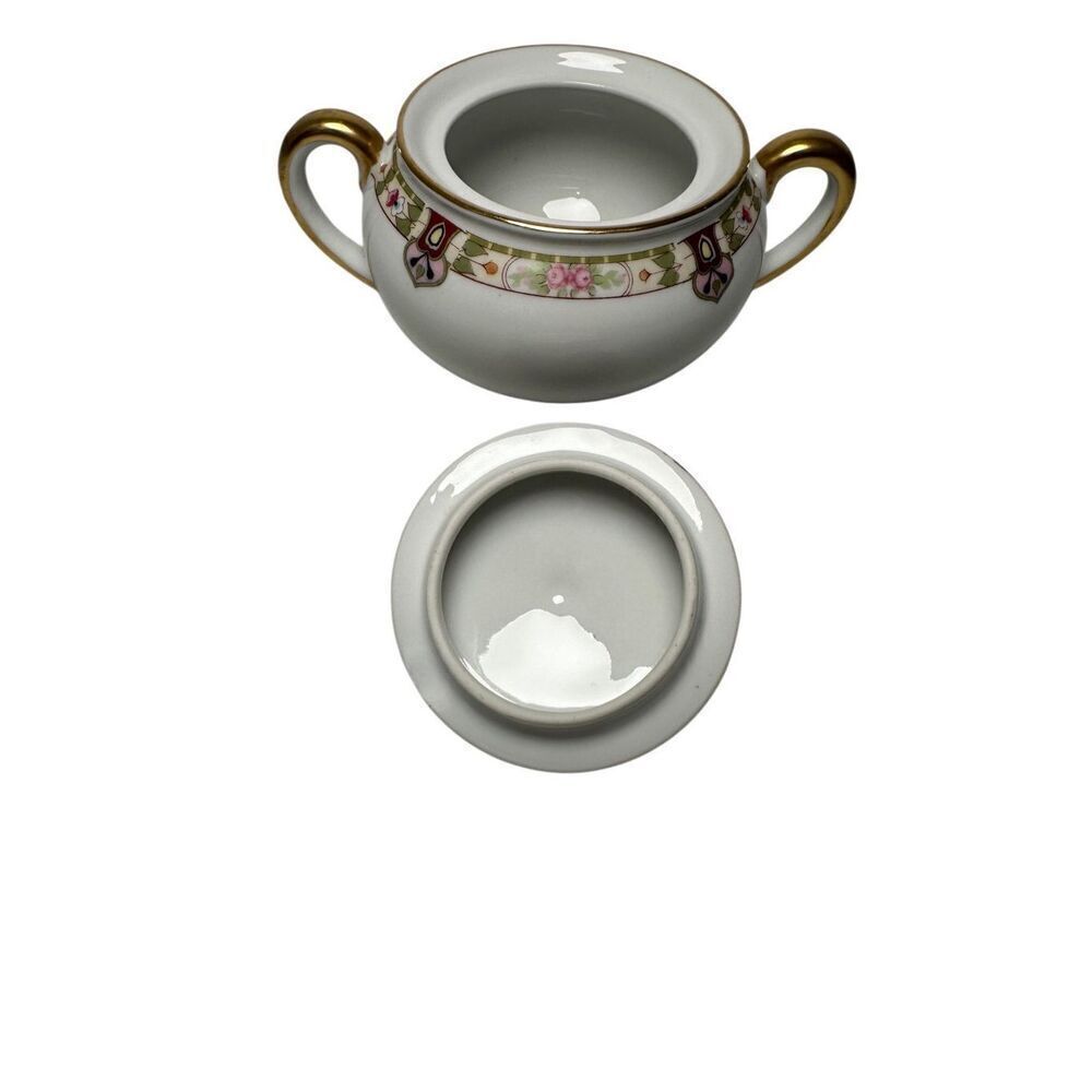 Noritake Vtg Japan 13674 pattern Regina sugar bowl with lid  #M-1829 - Picture 4 of 9
